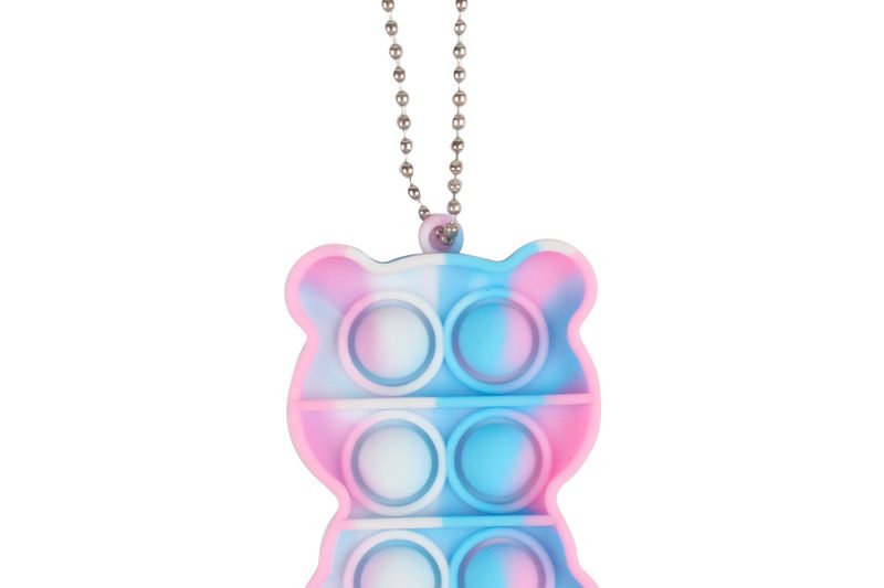 Colorful keychain various shapes mini pop it toy (4)