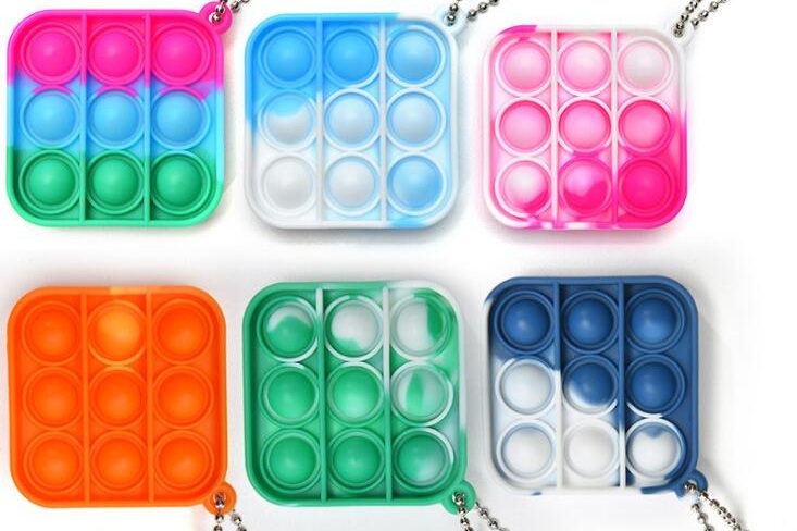 Key chain autism mini pop it toy (4)