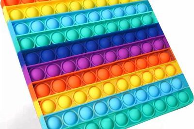 Large rainbow square pop pop fidget toy (3)