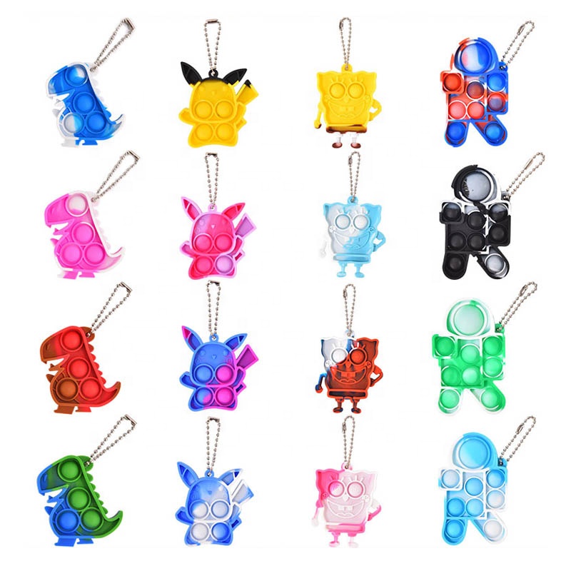Mini keychain push mini pop it toy Pop It Fidget Toy Wholesale