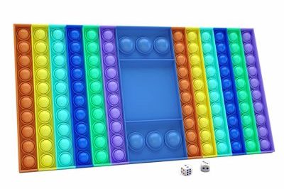 Rainbow chess board stress big pop it toy (4)