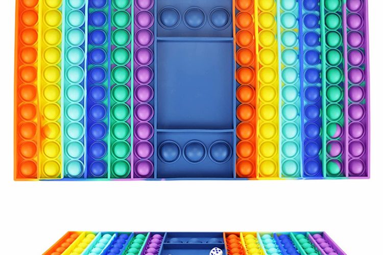 Rainbow chess board stress big pop it toy (5)