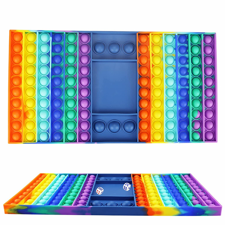 Rainbow chess board stress big pop it toy (5)