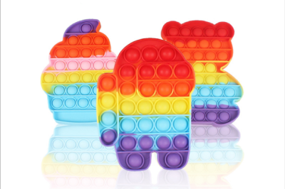Rainbow pikachu press pop fidget toy (5)