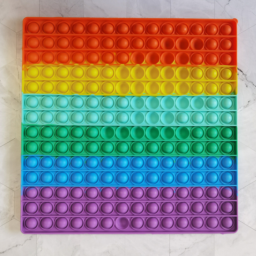 Silicone solid rainbow big pop it toy Pop It Fidget Toy Wholesale