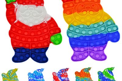 Stress relief kids christmas pop it fidget toy (2)